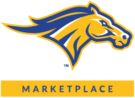 Monroe University Mustangs marketplace banner logo