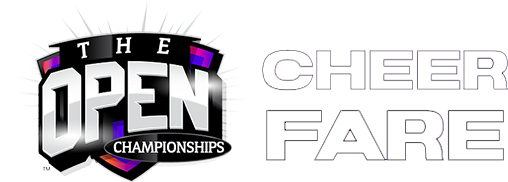 Open Championship Cheerleading marketplace banner logo